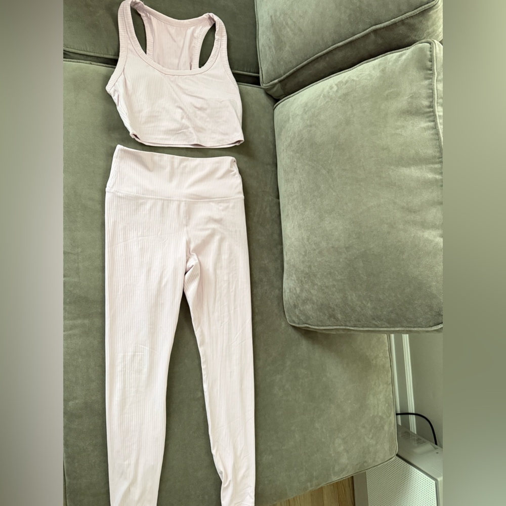 All in Motion Light Pink Ribbed Set - Picture 6 of 13